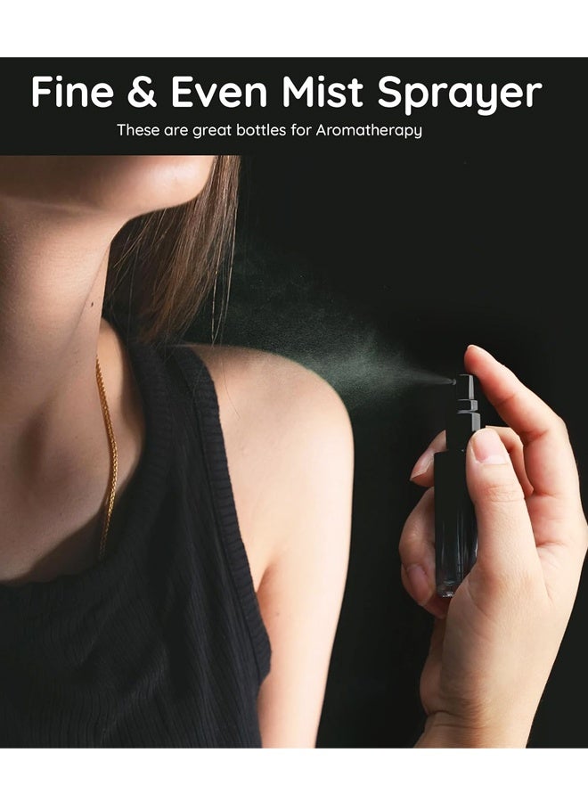 5PCS 10ML Mini Glass Perfume Containers with Funnel and Pipette, Empty Portable Leak-proof Fragrance Bottles Spray Atomizer Pump Bottle Kit for Toiletries - Image 5